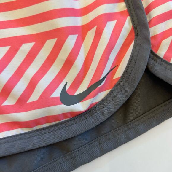 Nike Womens Reversible Gray Pink White Stripe Athletic Casual Shorts NO SIZE - Picture 2 of 7